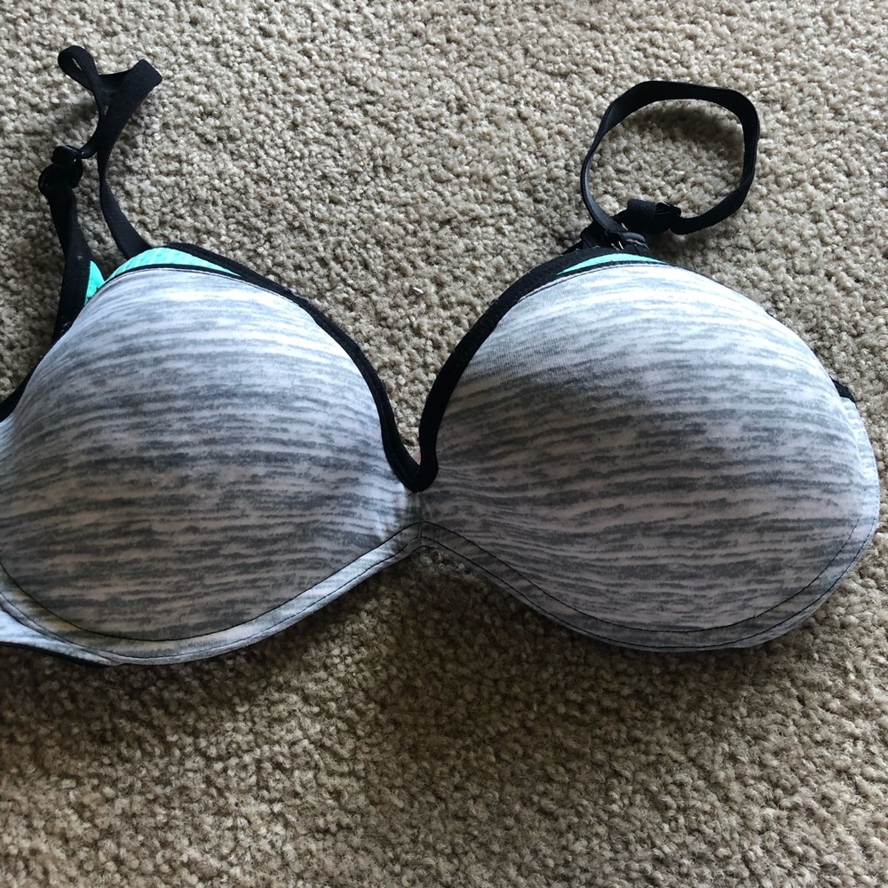 PINK Heather Grey Bra